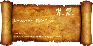 Novotni Réka névjegykártya